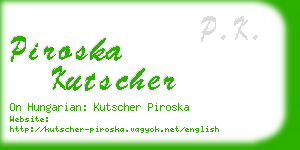 piroska kutscher business card